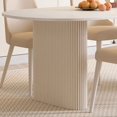 thumbnail image 4 of Oval Dining Table Hall Kitchen Island Mobile End Console Table Dinning Center Restaurant Juegos De Comedor Hotel Furniture SQC My Lux Decor Round, 4 of 11