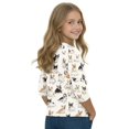 thumbnail image 3 of Abcomgle Girls 3/4 Sleeve Shirts 7-8 Crewneck 3/4 Sleeve Dog Graphic Tops Summer Trendy Cotton Tshirt Cute Girls Blouse, 3 of 5