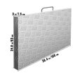 thumbnail image 2 of VEVOR Couvercle de Plaque Chauffante, Couvercle de Plaque en Acier à Motif Diamant en Aluminium, Protection pour Plaque de 36 Pouces, Couvercle Rigide Étanche avec Poignée Résistante à la Chaleur et Crochets de Suspension pour Accessoires de Barbecue Extérieur, 2 of 9