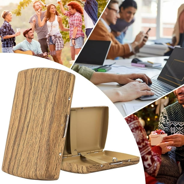 Wood Look Mini Metal Cigarette Case, Holds 12pcs King Size 84mm Regular  Cigarettes, Doesn't Fit 100's and Can't Hold Credit Card (Woodgrain Yellow,  King Size 12pcs) - Walmart.ca