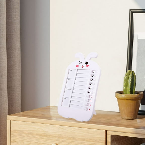 HEMOTON Kids Chart for Planning Positive Behavior Reinforcement Made of Sturdy Plastic in White 1 Set