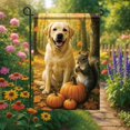thumbnail image 3 of Thanksgiving Fall Garden Flag With Dog And Squirrel Design 12x18 Inch Double-Sided Pumpkin Leaf Yard Banner For Porch Lawn Pathway Autumn Outdoor Welcome Sign, 3 of 6