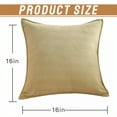 thumbnail image 6 of AUQ 2Pcs Decorative Pillow Covers Smooth Zipper Pillow Covers 16X16 Soft and Cozy Cushion Covers Style1, 6 of 7