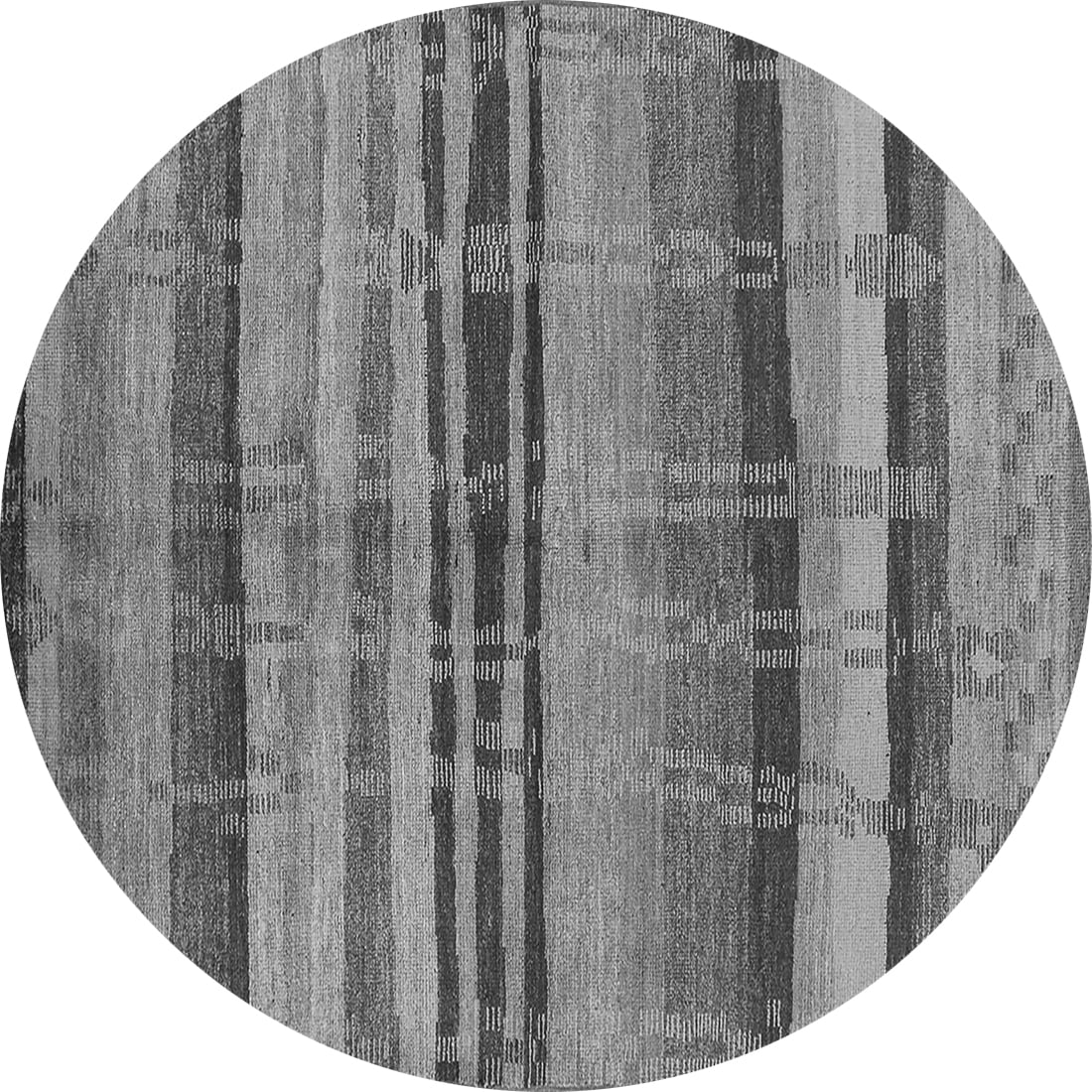 Ahgly Company Indoor Round Oriental Gray Industrial Area Rugs, 4' Round ...
