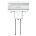 thumbnail image 4 of Pemberly Row 10x14x10 NSF Stainless Steel Kitchen Prep/Utility Sink in Silver, 4 of 6