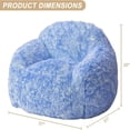 thumbnail image 2 of High-density foam faux fur bean bag chair con plush armrests - ideal para para all ages to read, game, y relax, 2 of 6
