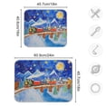 thumbnail image 3 of Trains with Moon Snow Mountains Dish Drying Mat Dish Drainer Rack Mats Water Absorbent Non-Slip Easy Clean Heat Resistant for Kitchen Counter, 3 of 8