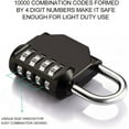 thumbnail image 2 of Gym Locker Lock, 4 Digit Combination Padlock for School, Employee, Outdoor, Gym & Sports, Cabinet & Storage Resettable Locks - Black & Red, 2 Pack, 2 of 6