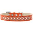 thumbnail image 1 of Sprinkles Ice Cream Dog Collar Pearl And Clear Crystals Size 14 Orange, 1 of 1