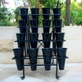 thumbnail image 3 of Zhongma Silk Flower Display Stand with 16pcs Plastic Buckets for Fresh Flowers Heavy Duty Garden Cart Moving Flower Bucket Stand with Wheels, 3 of 8