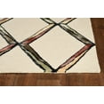 thumbnail image 6 of 2' x 8' Cream or Gold Geometric Diamond Wool Runner Rug, 6 of 10