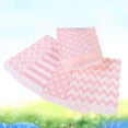 thumbnail image 4 of MasteelfCA 24pcs Candy Bags Striped Dot Wavy Flower Shape Paper Bags Wedding Birthday Party Candy Container (4 Patterns Mixed, Pink), 4 of 7