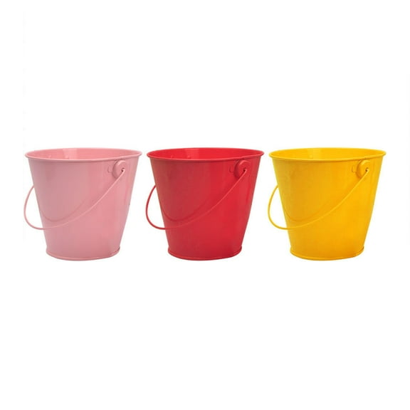 6 Pcs Food Containers Candy Buckets Small Plants Buckets Tin Buckets Mini Mini Basket Small Metal Buckets