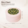 thumbnail image 2 of Yiaed Lemon Fruits Flowers Leaves Print Travel Jewelry Case Bridesmaid Gift Boxes Jewelry Travel Organizer Small Round Jewelry Box Mini Storage-Pink, 2 of 7