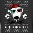 thumbnail image 2 of Junior's The Nightmare Before Christmas Ugly Christmas Jack Portrait Graphic Tee Black Medium, 2 of 3