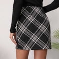 thumbnail image 6 of Lolmot Womens Plaid Flannel Skirts, Y2K Classic Fit High Rise Mini Skirt, Stretchy Pencil Skirts, Fall Winter Business Outfits, 6 of 9