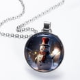 thumbnail image 2 of Glass Design Circular Pendant Necklace - Women's Fashion Jewelry, 2 of 6