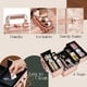thumbnail image 5 of Estuche de maquillaje portátil FRENESSA con separadores y cierre en forma de rosa, 5 of 7