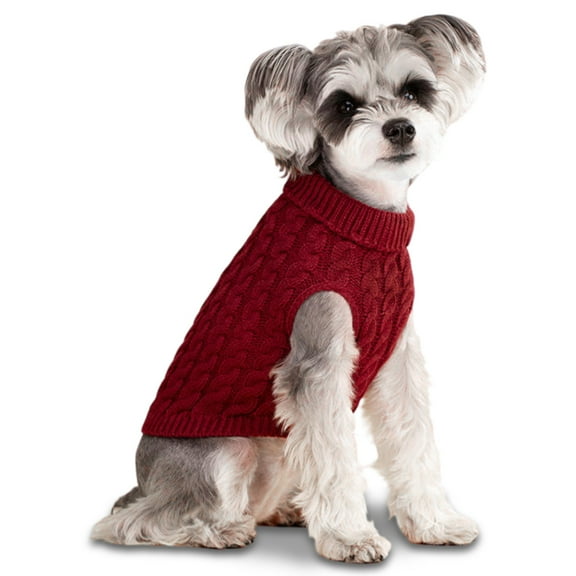 Dog Sweater Large Dog,Dog Sweater For Extra Large Dog,Dog Warm Turtleneck Christmas Sweatshirt,Cold Weather Knit Pullover-Claret