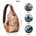 thumbnail image 4 of Sac à Dos à Bandoulière Hippie Boho Chic Léger Style Rustique pour Voyage, Magasinage, Extérieur, Randonnée, 4 of 6