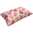 thumbnail image 5 of Valentine''s Day Pillow Covers 12x20 Set of 2, Watercolor Red Pink Hearts Throw Pillows Linen Anniversary Wedding Cushion Case Valentine''s Day Decorations for Home Sofa Couch Outdoor, 5 of 6