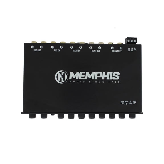 Memphis Audio EQL7 7-Band 8V Pre-amp Output Car Stereo Graphic Equalizer