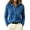 Blue, variant on Tqcoqu Women's Solid Collared Button Front Knit Cardigan,Long Sleeve Loose Lightweight Sweater Jacket For Fall Winter Casual Office,Black Women's S-XXL