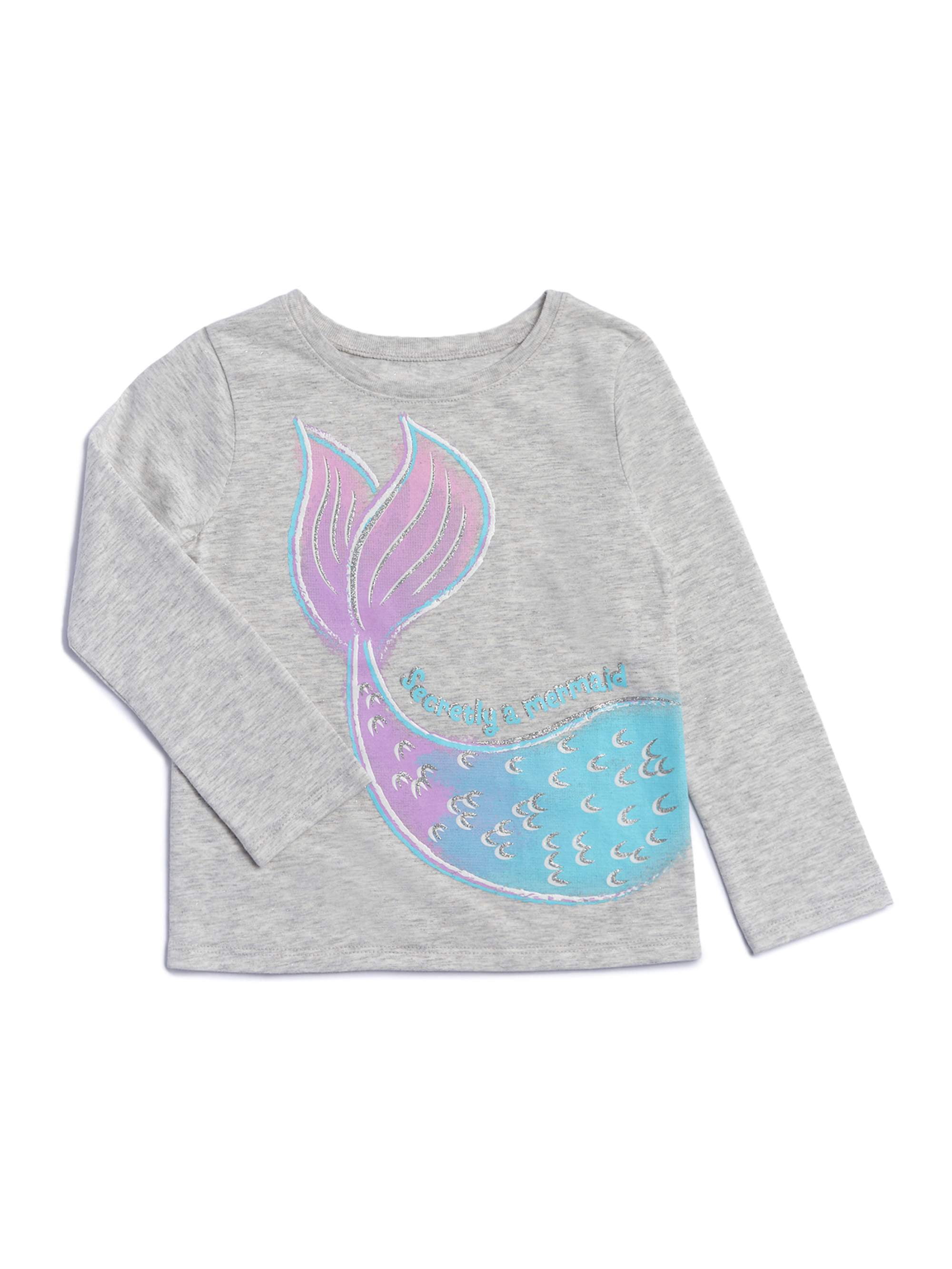 Mermaid with Purple Tail Toddler Long Sleeve T-Shirt inktastic Vacay Mode