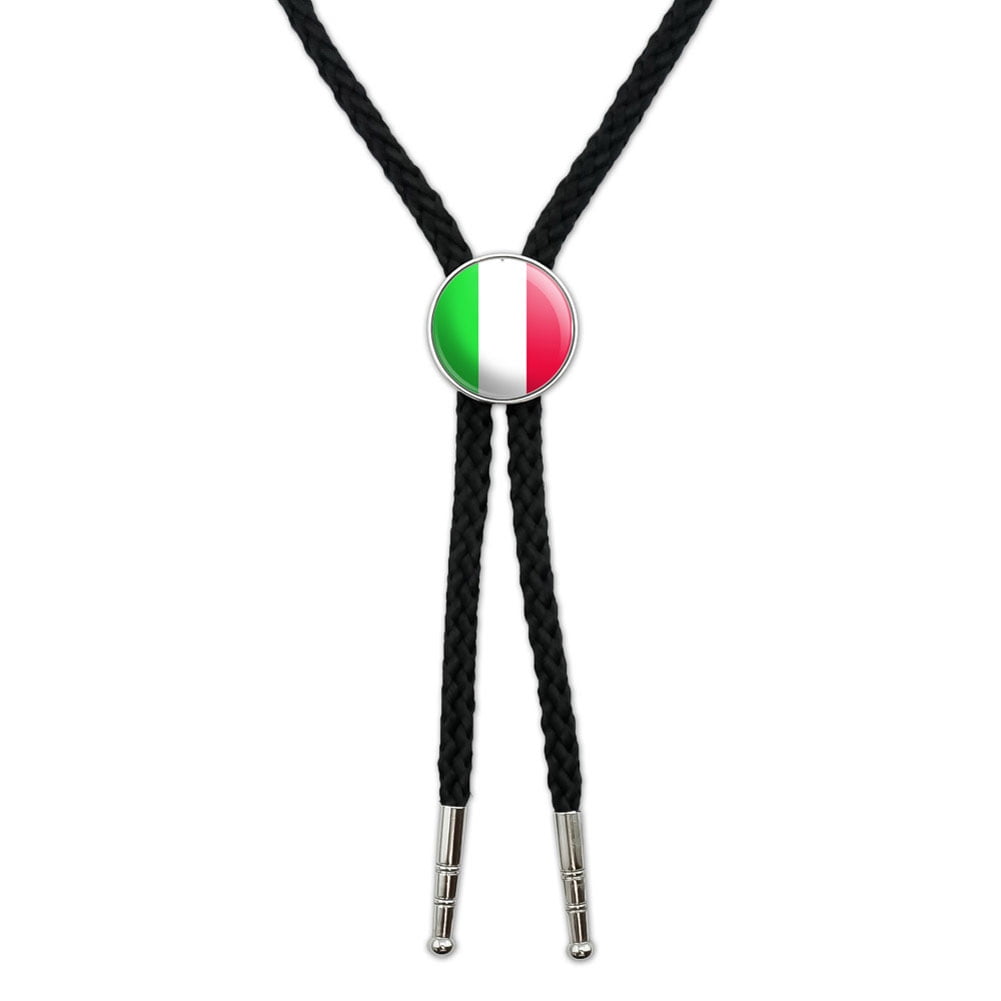 Italy Italian Flag Southwestern Bolo Tie by Graphics and More