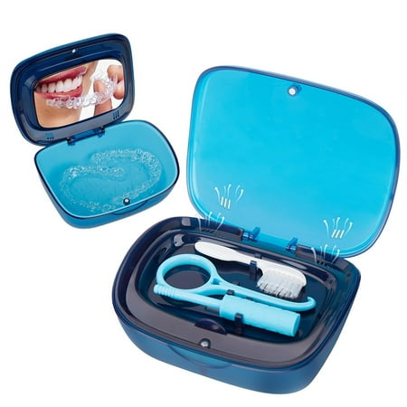 

Kizocay Double Layer Retainer Case With Mirror Aligner Case Retainer Holder With Remover Tool And Cleaning Brush With Vent Holes Compatible With Aligner Case Retainer Case