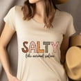 thumbnail image 4 of Salty Like Normal Saline T-Shirt for Women, Funny Nurse Graphic Tee, Light Pink, Size XL, 4 of 6