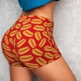 thumbnail image 4 of Lsque A Big Hot Dog Pattern High Waisted Biker Shorts for Women-Tummy Control Fitness Athletic Workout Running Yoga Gym Shorts,Moisture-Wicking-Large, 4 of 9