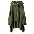 thumbnail image 4 of FYEGRE Aesthetic Women's Hooded Sweatshirt Women's Casual Pullover Hoodie with Pocket for Fall Winter Comfortable Loose Fit Fashion Outerwear Daily Wear Hooded Sweatsh Green XXL, 4 of 6