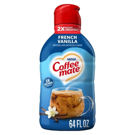 Coffee mate French Vanilla Flavored Coffee Creamer, Non-Dairy, Gluten-Free, 126 Servings 64 fl oz