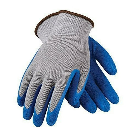PIP 39-1310/XL GP Latex-Coated Cotton/Polyester Gloves - X-Large, Gray/Blue (12 Pairs)