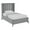 Light Grey, variant on Posh Living Kam Upholstered Bed, Black - Full Size