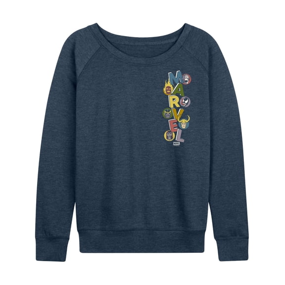 Marvel - Marvel Villains Stacked - Women's French Terry Long Sleeve Pullover