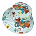 thumbnail image 3 of Naloa Cartoon Car Racing，Black and White Grid Reflective Double-Sided Bucket Hat, Sun Hat, Soft and Breathable for Gardening, Beaching, Camping, Hiking, Fishing, 3 of 9