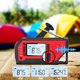 thumbnail image 5 of Radio solar, radio de manivela AONCO AM/FM, radio de emergencia portátil recargable por USB con gran pantalla LCD, banco de energía de 2000 mAh, linterna LED, alarma SOS y luz de lectura para, 5 of 8