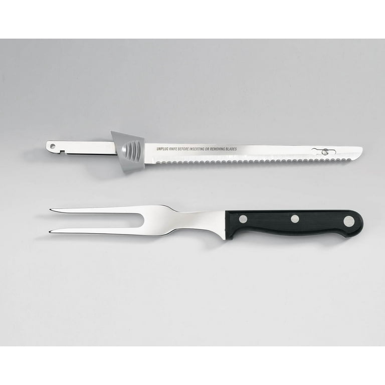 Electric Knife Set with Cool-Touch Ergonomic Handle Fork and Storage Case -  74277