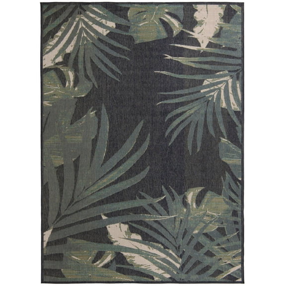 Rugs.com Baja Outdoor Collection Rug – 9' x 12' Multi Medium Rug Perfect For Living Rooms, Large Dining Rooms, Open Floorplans