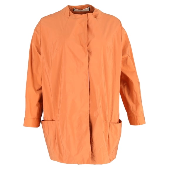 Pre-Owned Marni Collarless Jacket in Orange Nylon