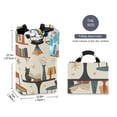 thumbnail image 2 of Yayeee Freestanding Laundry Hamper with Handle Collapsible Large Storage Basket for Clothes, Cats Reading Pattern, 2 of 7