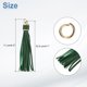 thumbnail image 2 of 12pcs Borlas de Cuero PU, 4.3" Encanto de Borla para Llavero con Anillos Pequeños para Hacer Joyería (Verde), 2 of 6