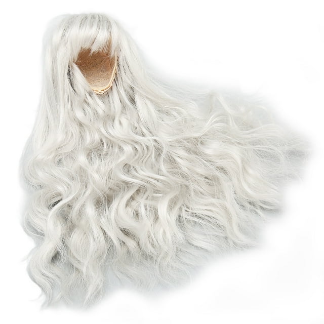 Peluca De Muñeca Articulada Con Bola, Rizado, Suave, Resistente Al Calor, Recortable, Tacto Suave, Peluca De Muñeca 1/6 Con Flequillo, Peluca Rizada Para Vestir Muñecas