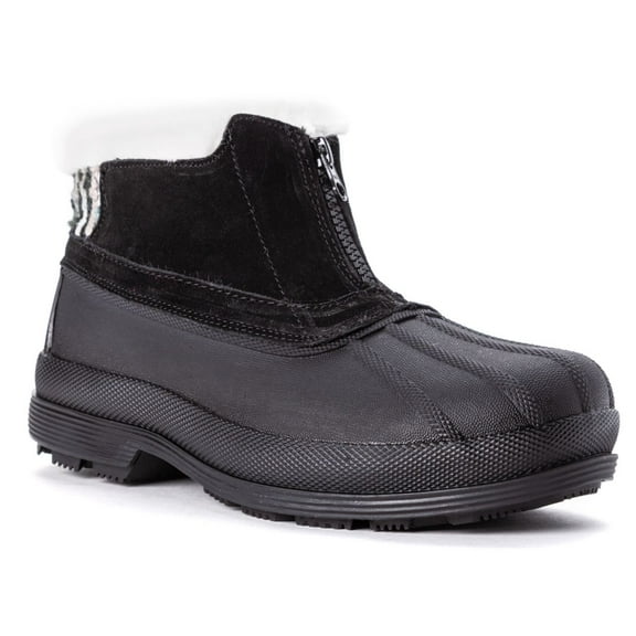 Propet Lumi Ankle Zip Women's Cold Weather Boots - Black/White, Size 09H
