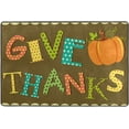thumbnail image 4 of Dreamtimes Happy Thanksgiving Area Rug, 36"x24" Give Thanks Pumpkin Non-Slip Washable Indoor Door Mat, Absorbent Floor Mat for Bedroom Kitchen Entryway Bathroom, 4 of 7