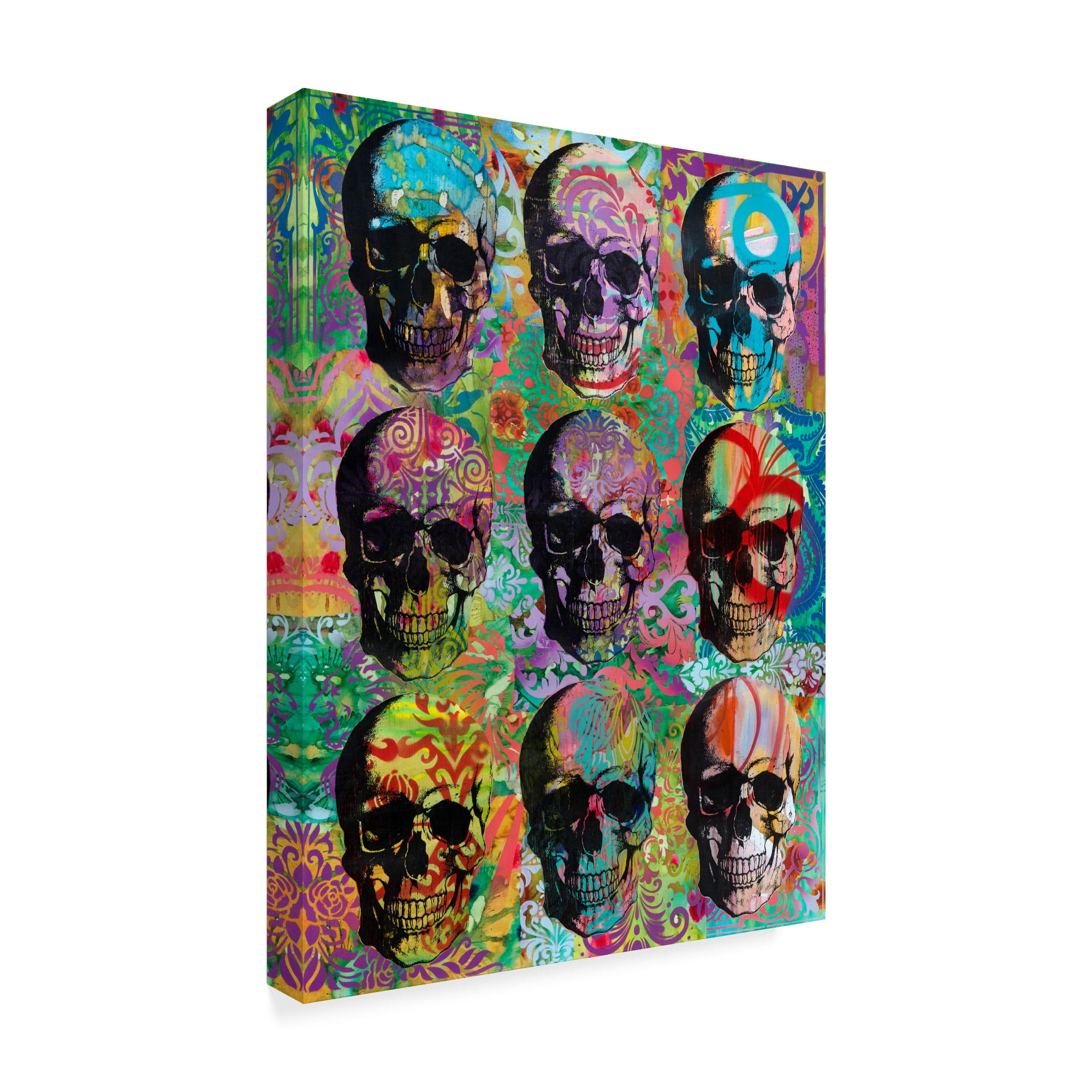 Trademark Fine Art '9 Skulls' Canvas Art by Dean Russo