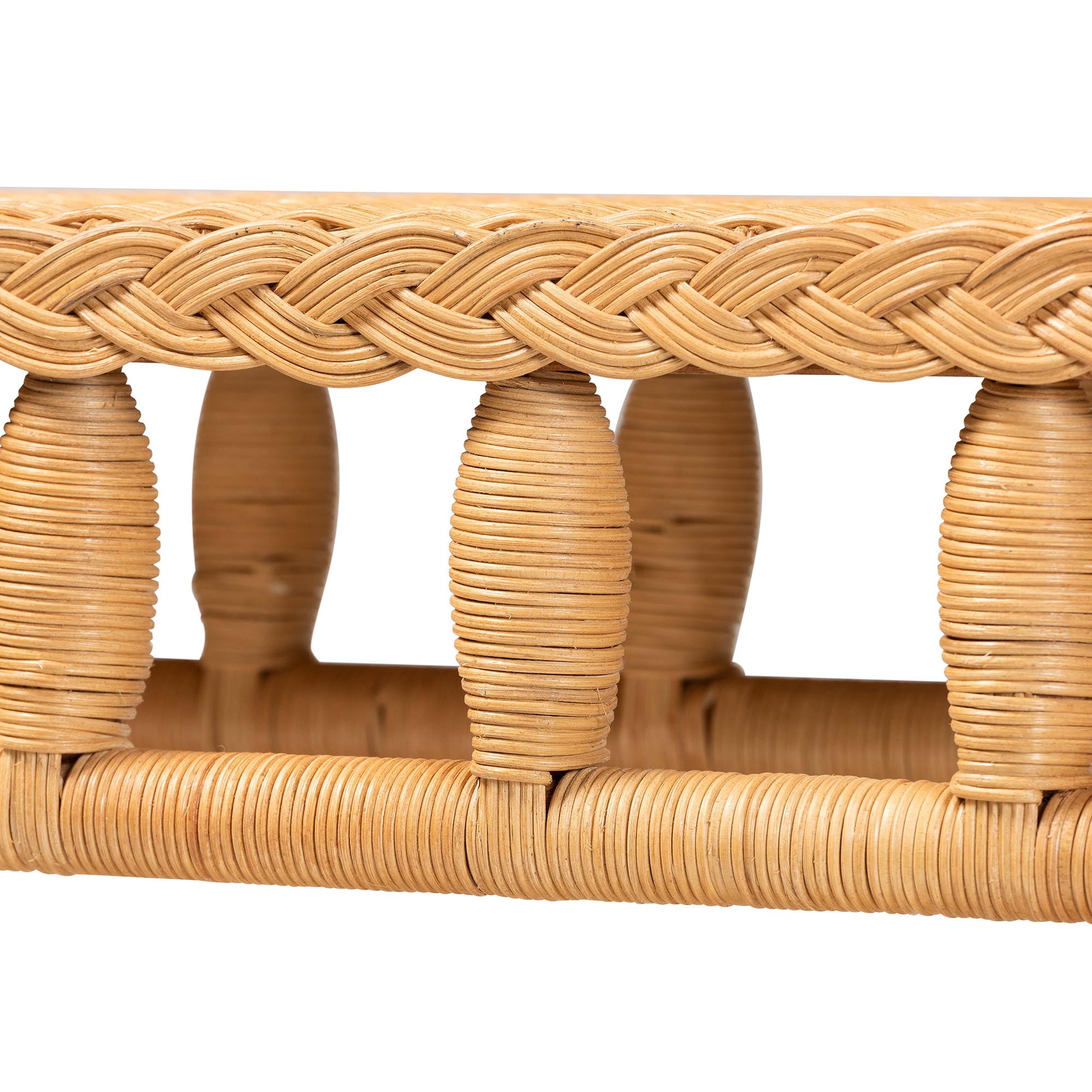 bali & pari Dolby Boho Console Table, Light Honey