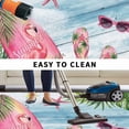 thumbnail image 5 of Summer Flamingo Outdoor Rug for Patio/Deck/Porch, Non-Slip Large Area Rug 3 x 5 Ft, Tropical Plants Botanical Blue Ombre Wood Indoor Outdoor Rugs Washable Area Rugs, Camping Rug Carpet Runner, 5 of 8